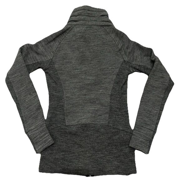 Lululemon Radiant Jacket II Full Zip Funnel Neck Heather Gray 4 Running Gym - Picture 6 of 11